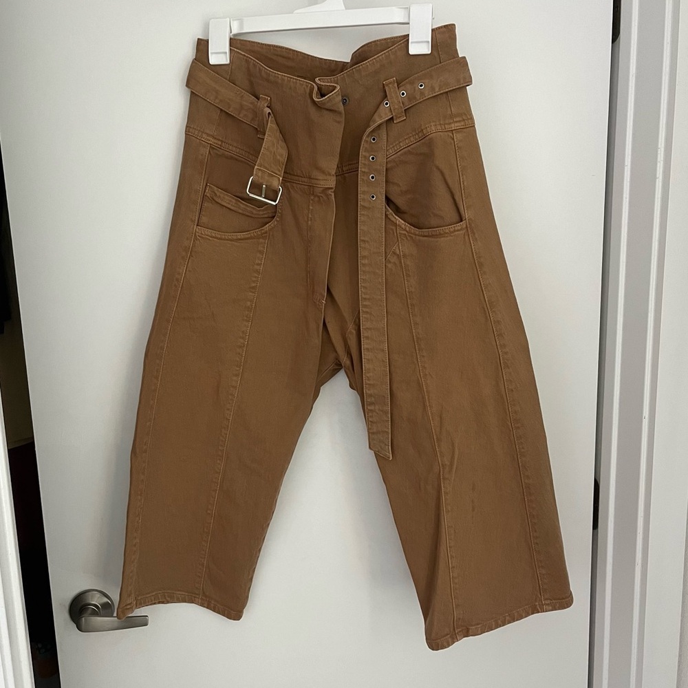 Rachel Comey drop crotch cropped pants in brown